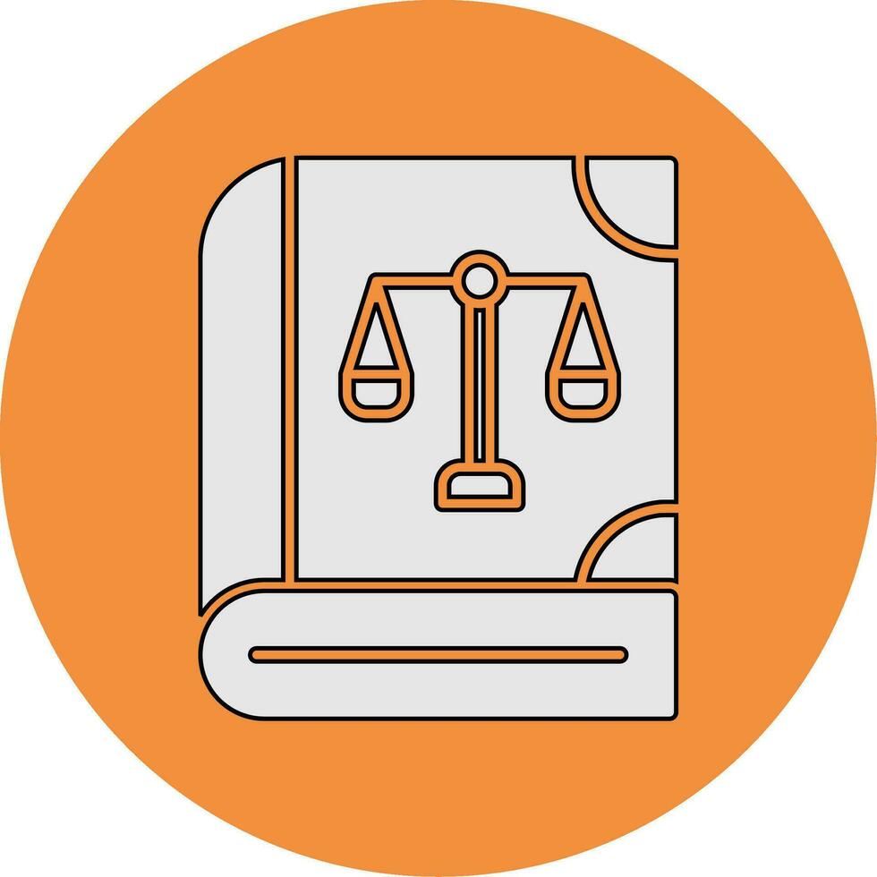 icono de vector de libro de ley