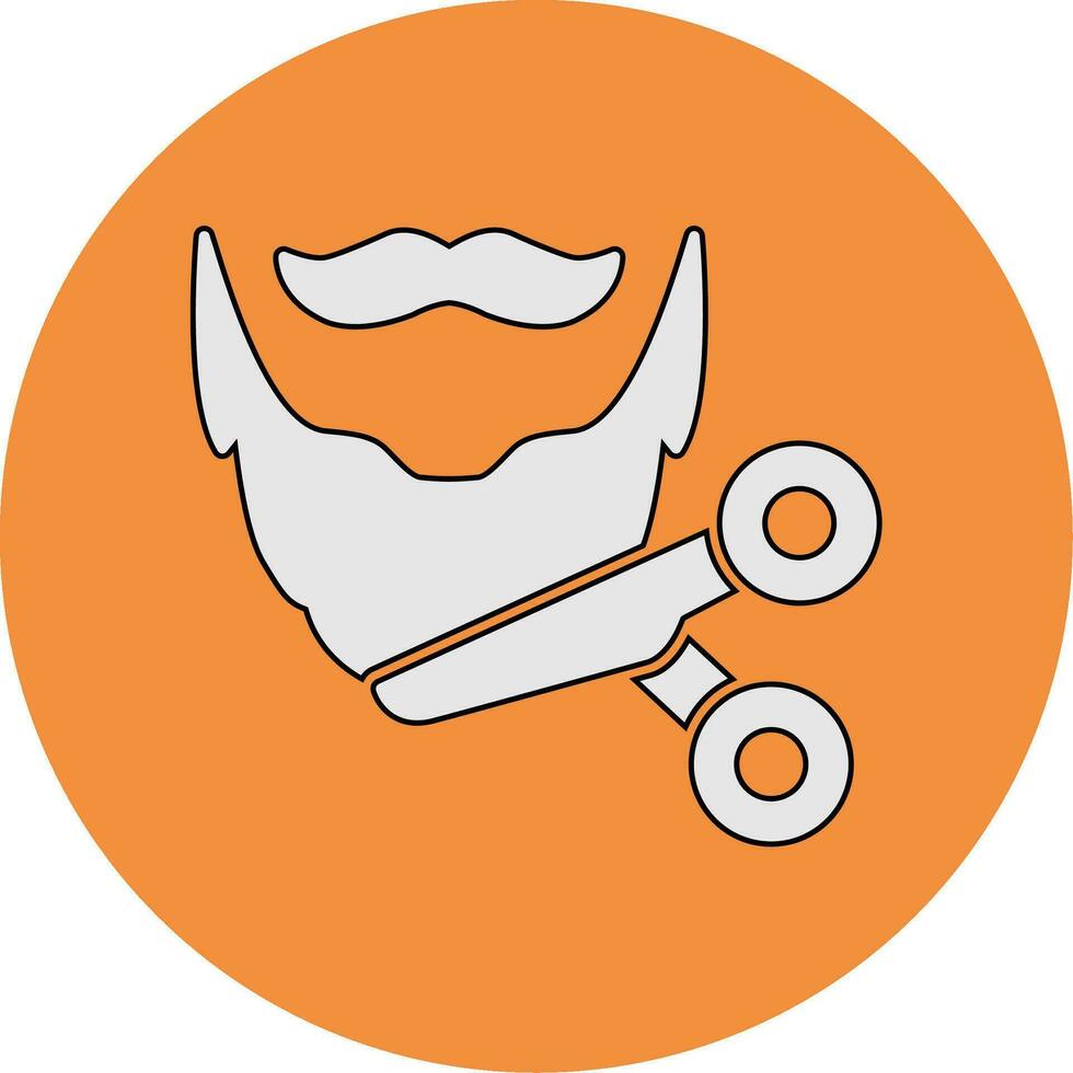 Beard Trimming Vector Icon