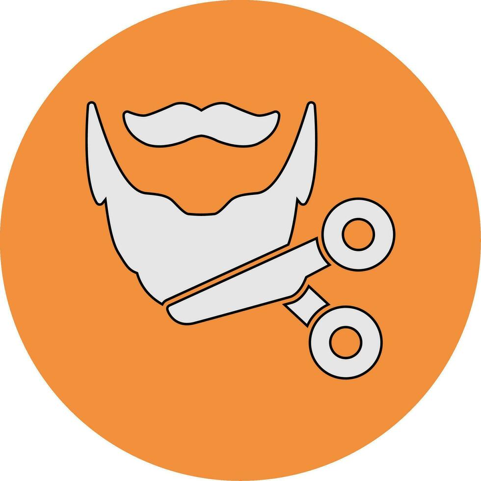 icono de vector de recorte de barba