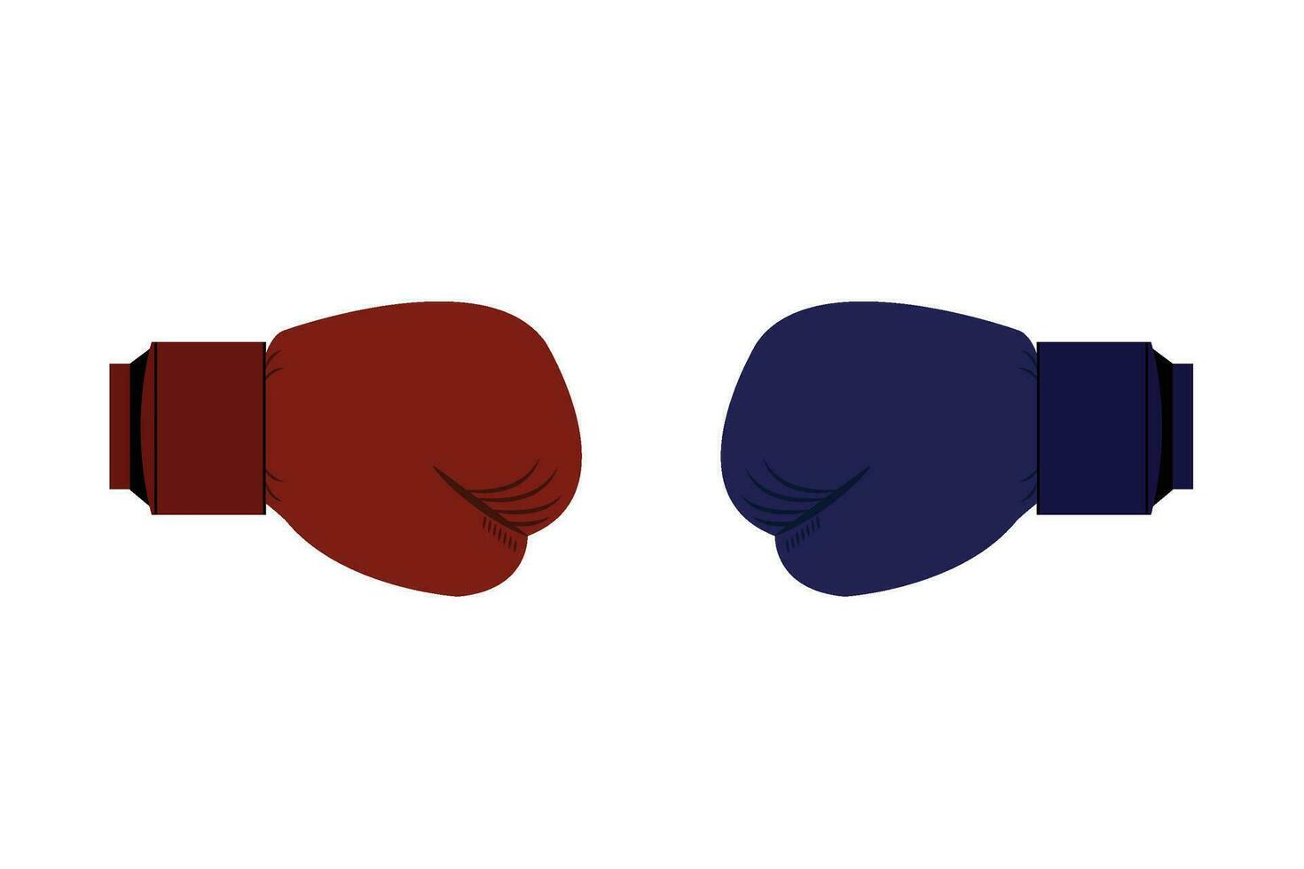 Red and blue boxing gloves isolated on white background vector