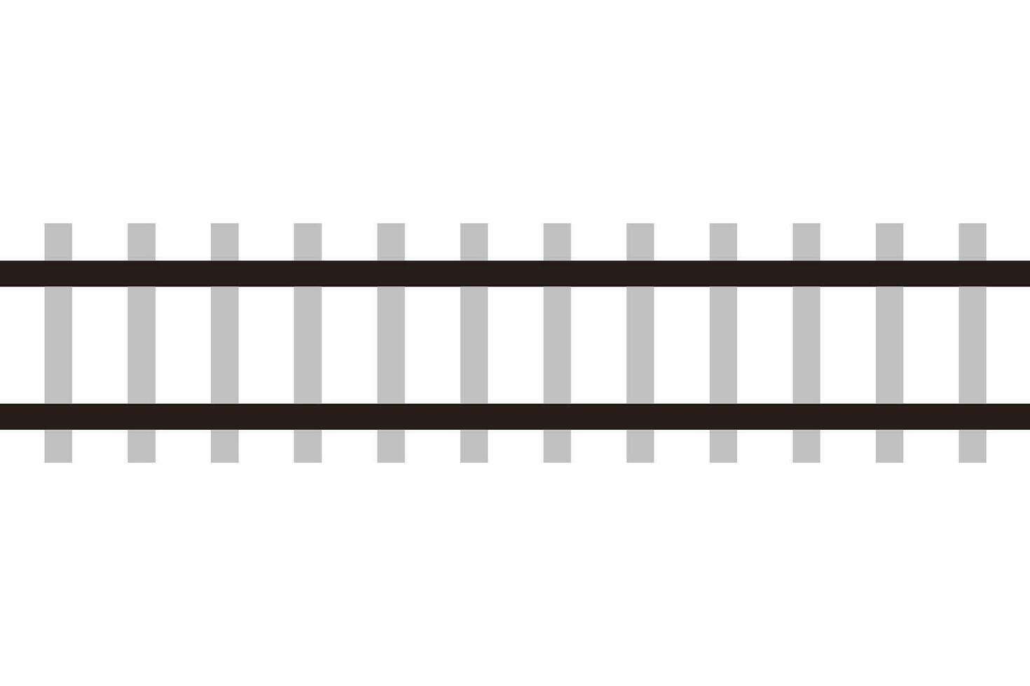 Train track symbol isolated on white background, Railway vector