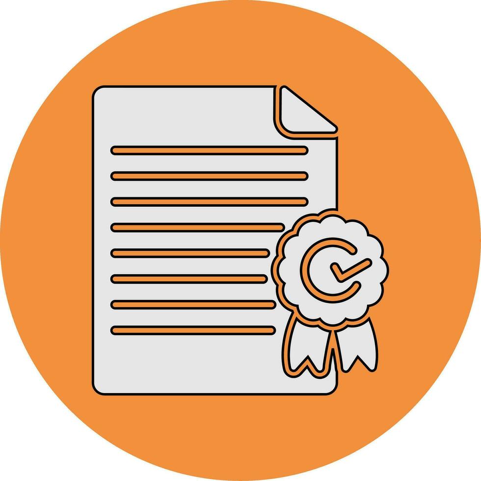 icono de vector de certificado