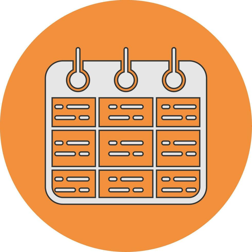 Timetable Vector Icon
