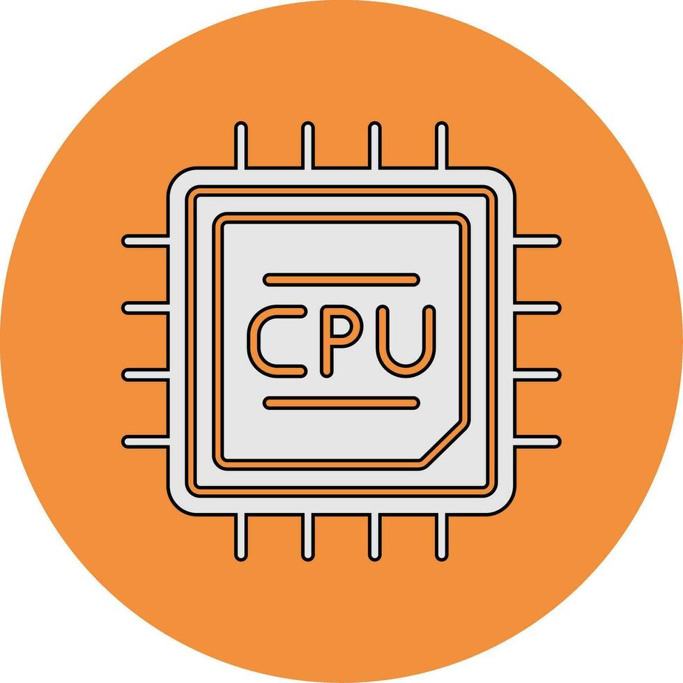 icono de vector de cpu