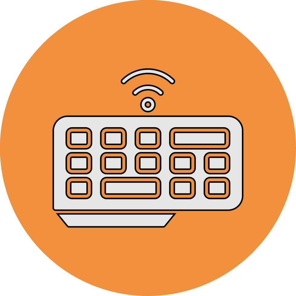 Wireless Keyboard Vector Icon