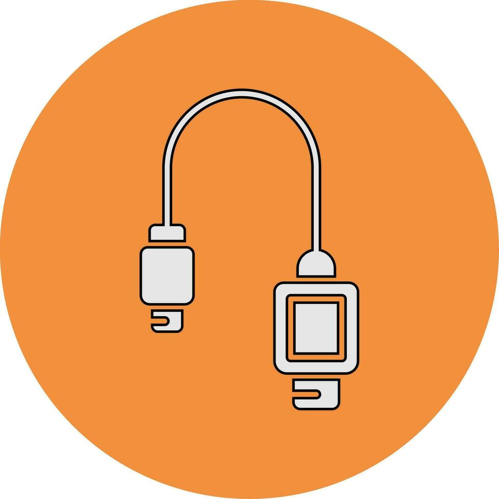 icono de vector de cable usb