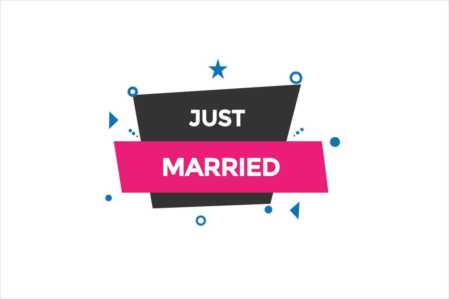 new just married, website, click button, level, sign, speech, bubble  banner, vector