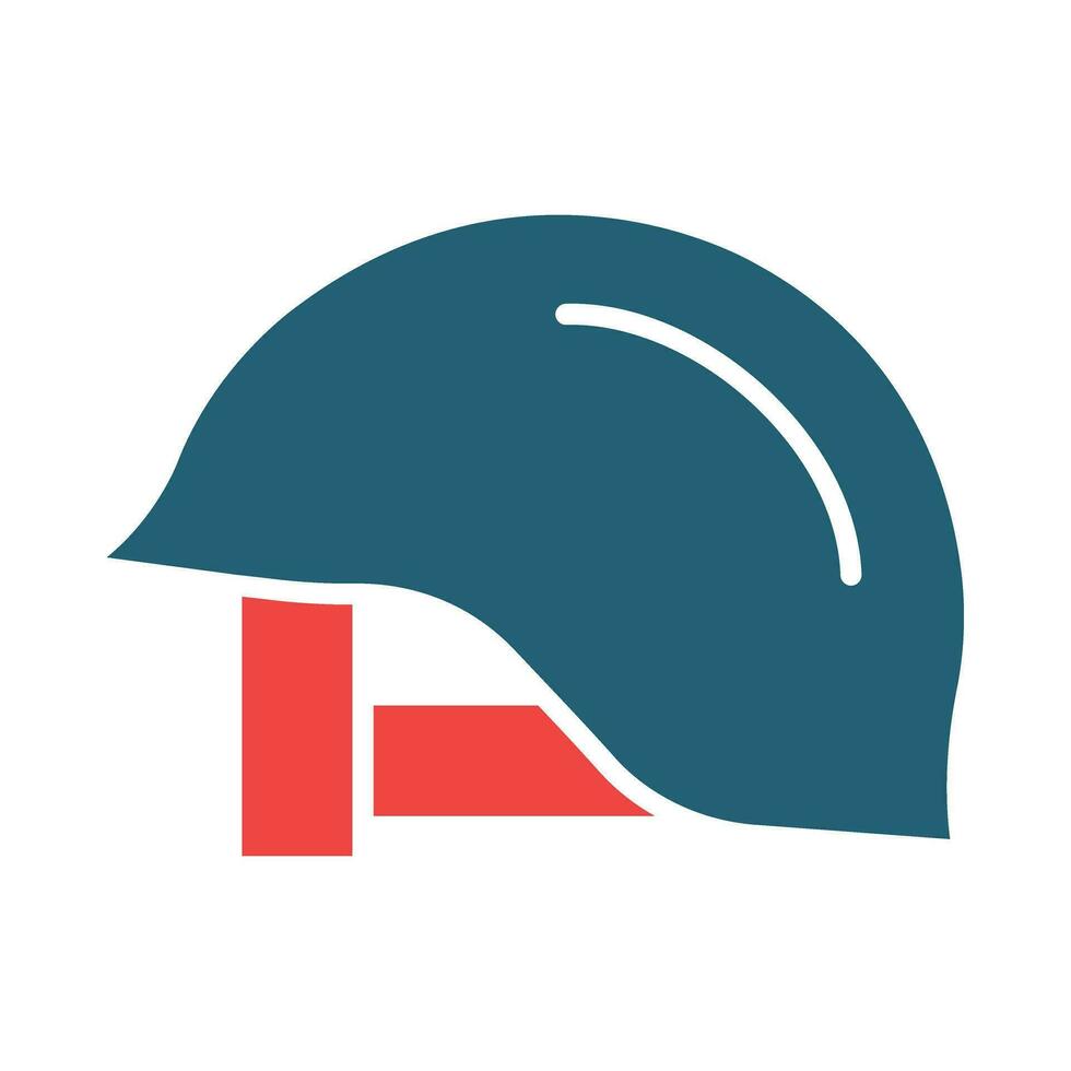 Helmet Vector Glyph Two Color Icon For Personal And Commercial Use.