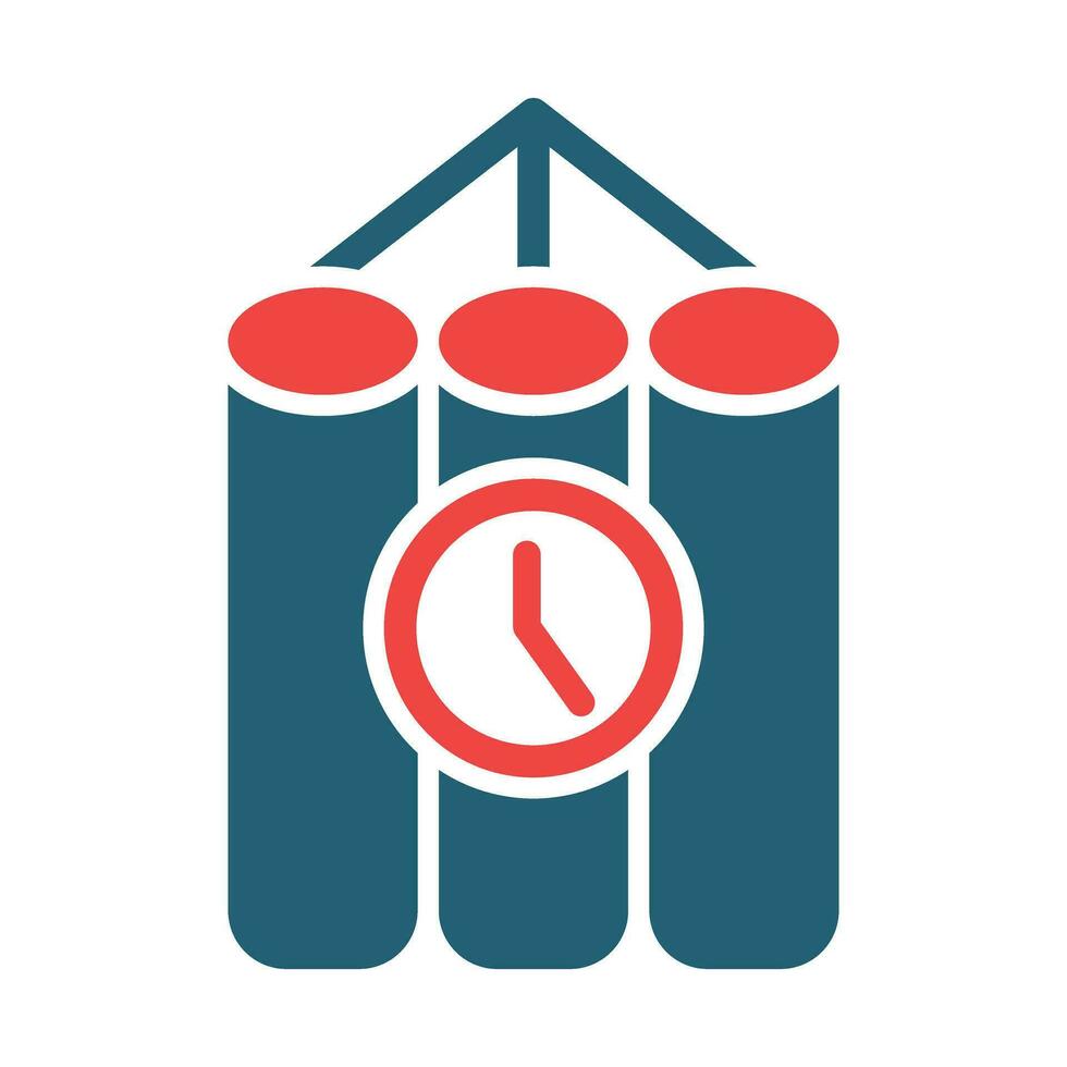 Tnt Vector Glyph Two Color Icon For Personal And Commercial Use.