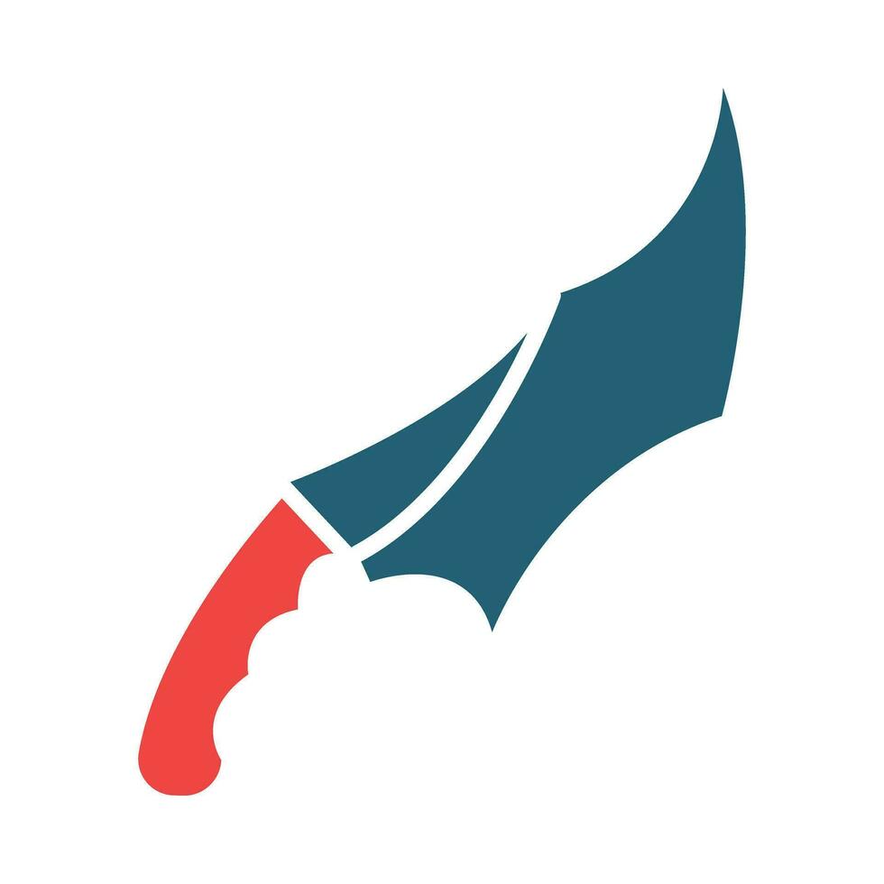 Dagger Vector Glyph Two Color Icon For Personal And Commercial Use.