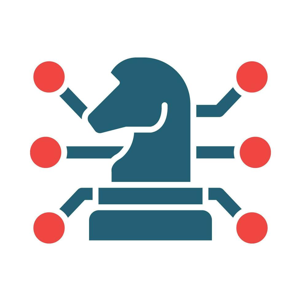 Strategy Vector Glyph Two Color Icon For Personal And Commercial Use.