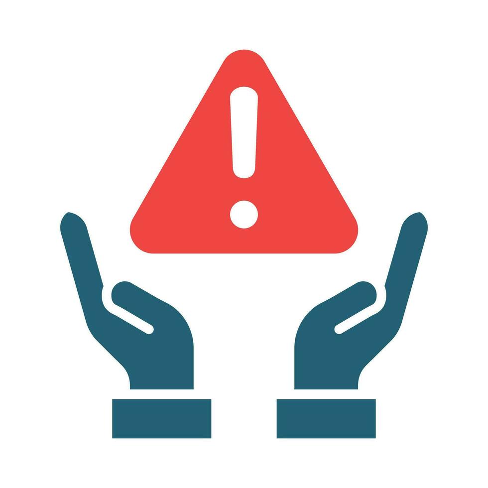 Risk Management Vector Glyph Two Color Icon For Personal And Commercial Use.