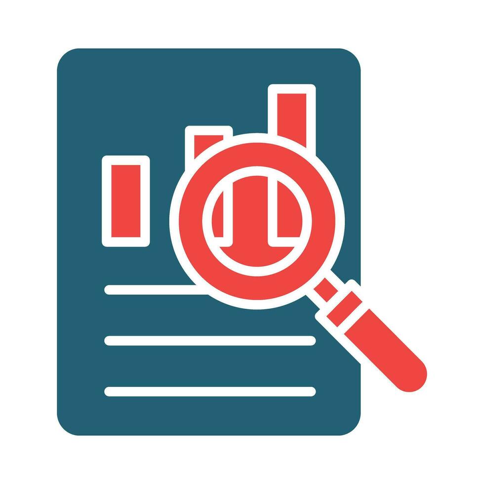 Audit Vector Glyph Two Color Icon For Personal And Commercial Use.