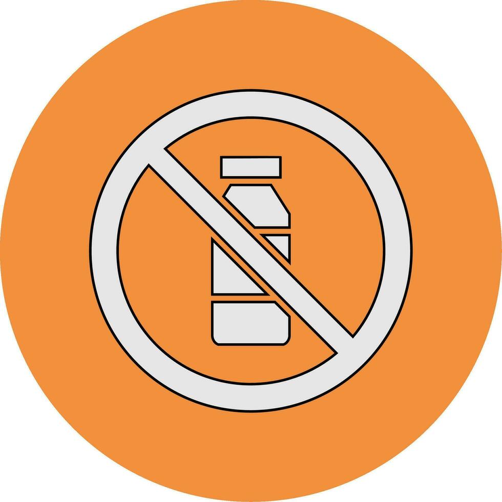 No Bottle Vector Icon