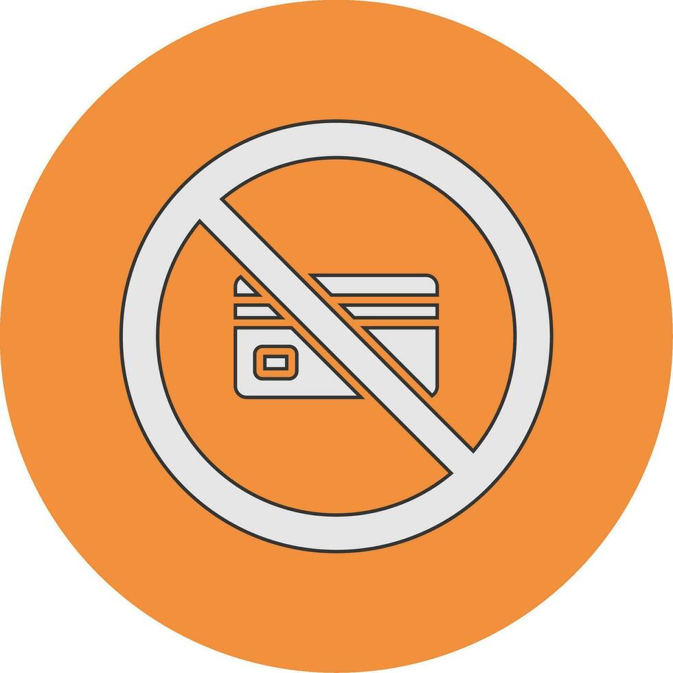 No Credit Card Vector Icon