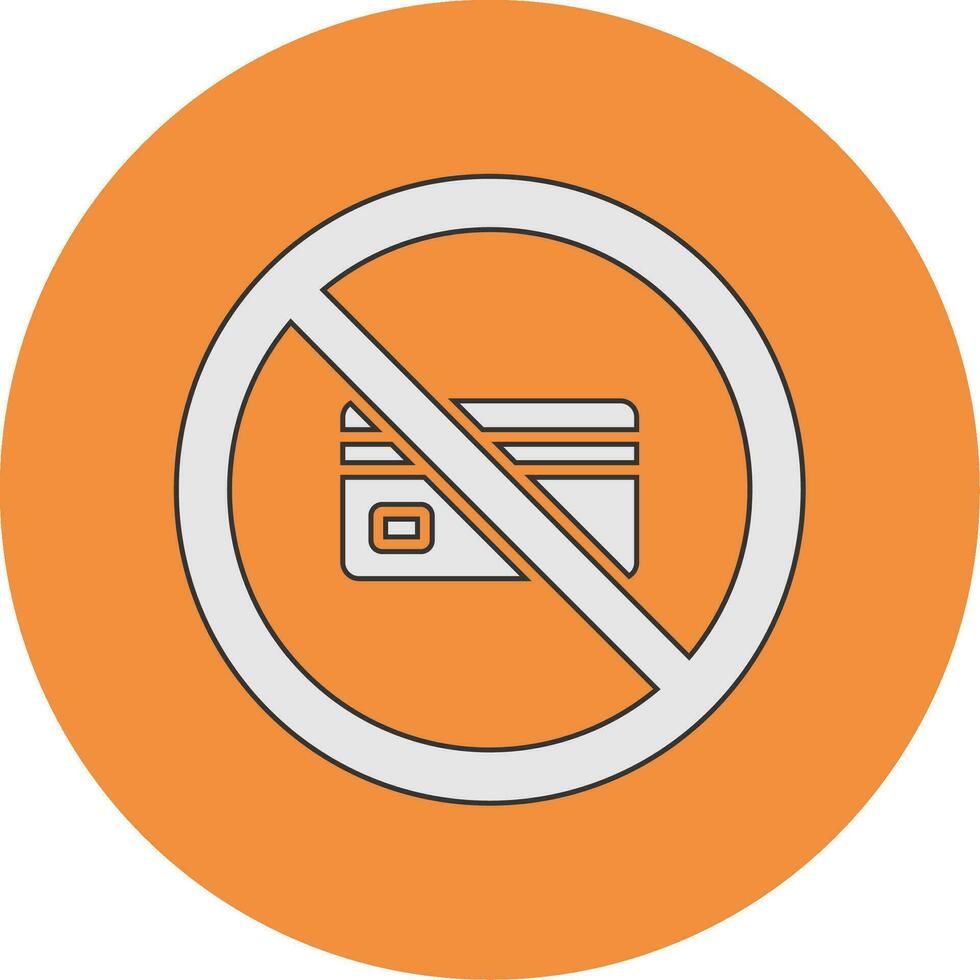 No crédito tarjeta vector icono