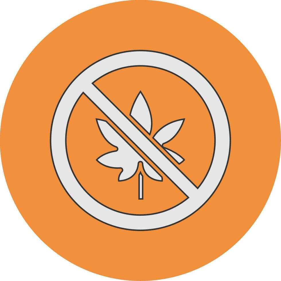 No Cannabis Vector Icon