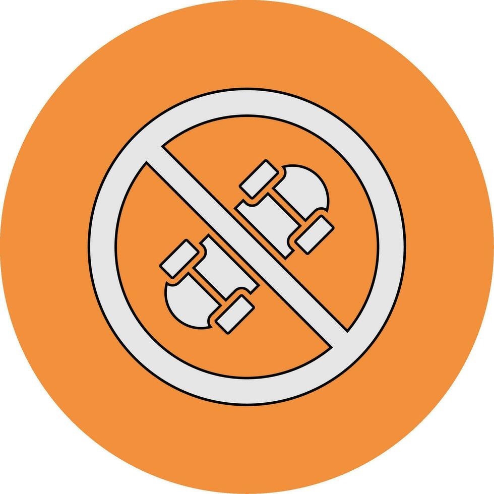 No Skateboard Vector Icon