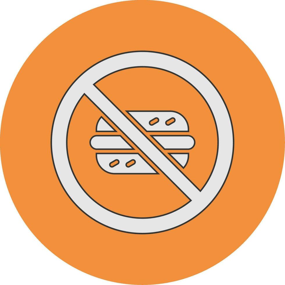 No Fast Food Vector Icon