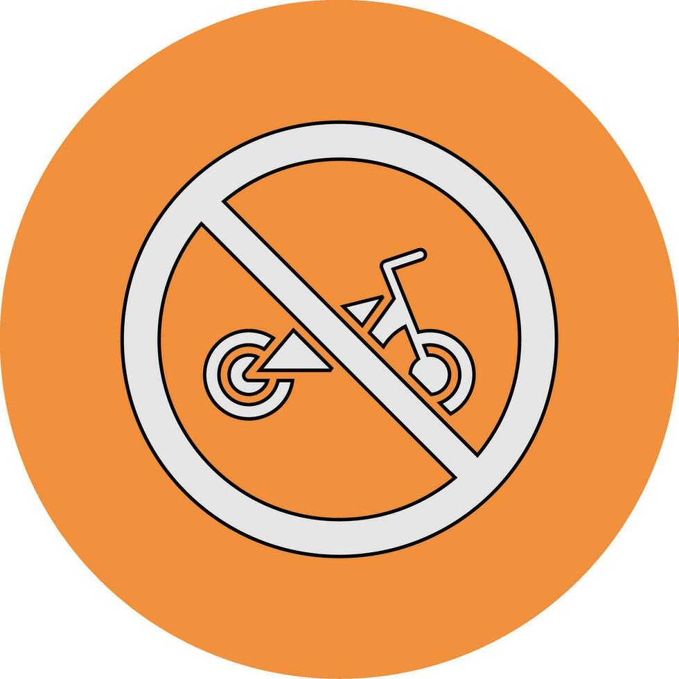 No bicicleta vector icono