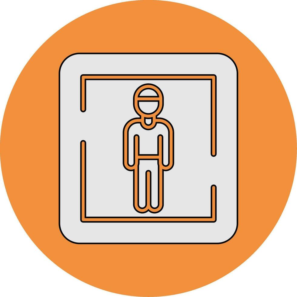 Male Toilet Sign Vector Icon