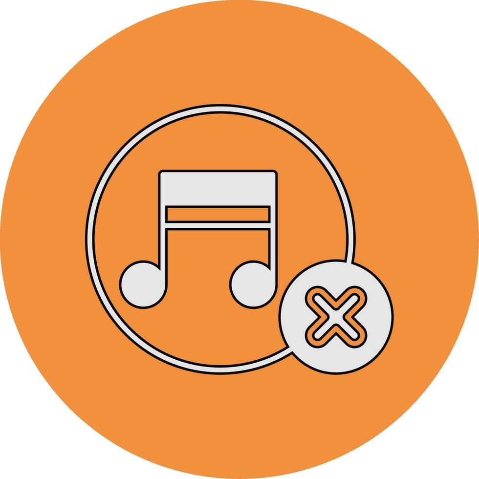 No Music Vector Icon