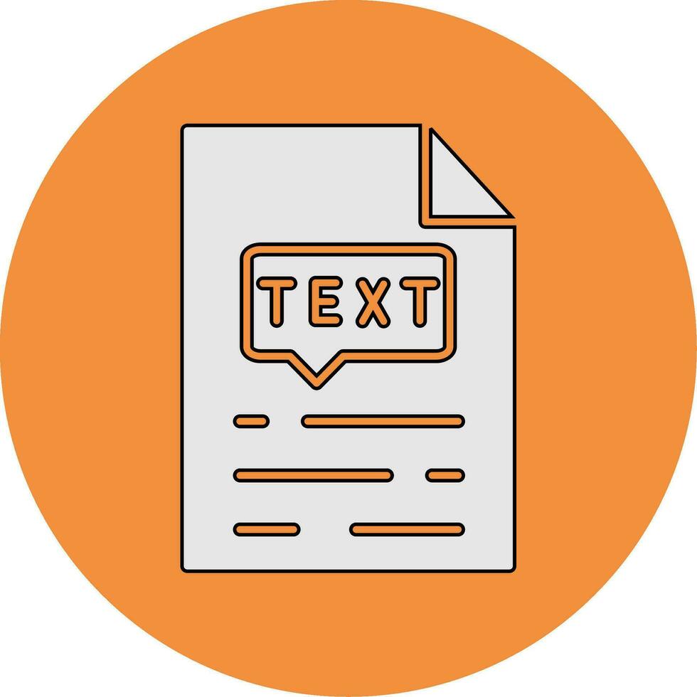 icono de vector de texto