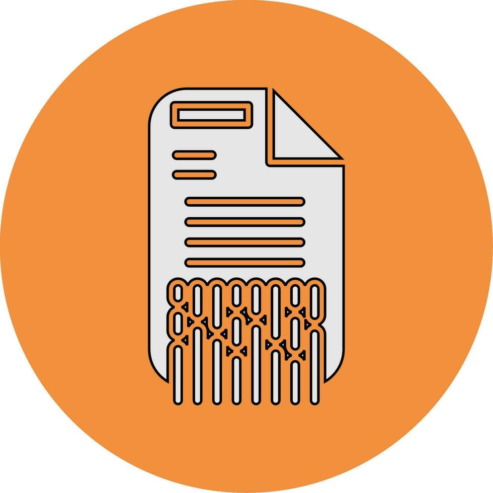 Shredding Vector Icon