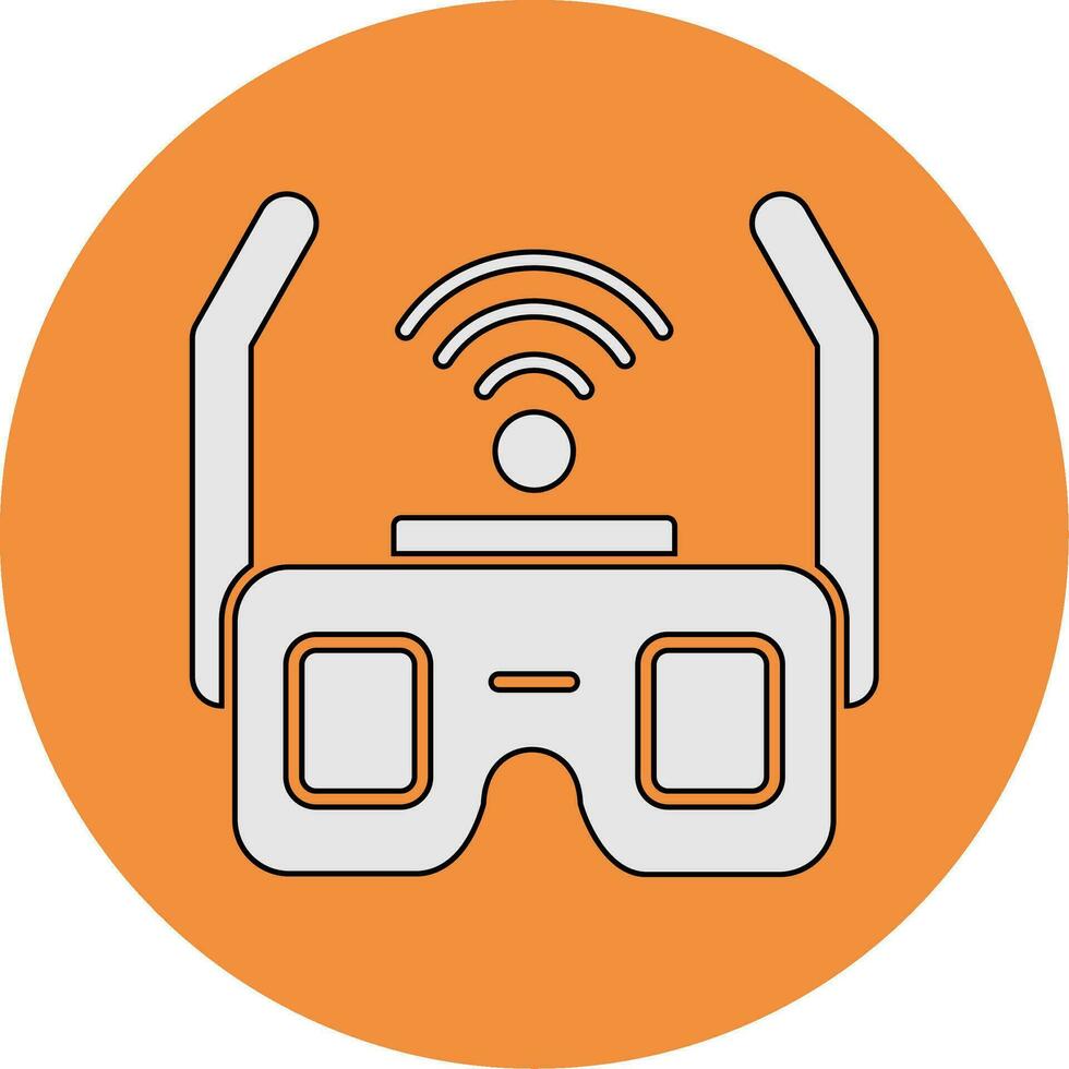 icono de vector de gafas inteligentes