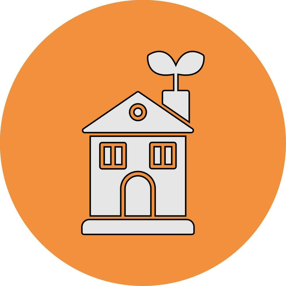 Eco House Vector Icon