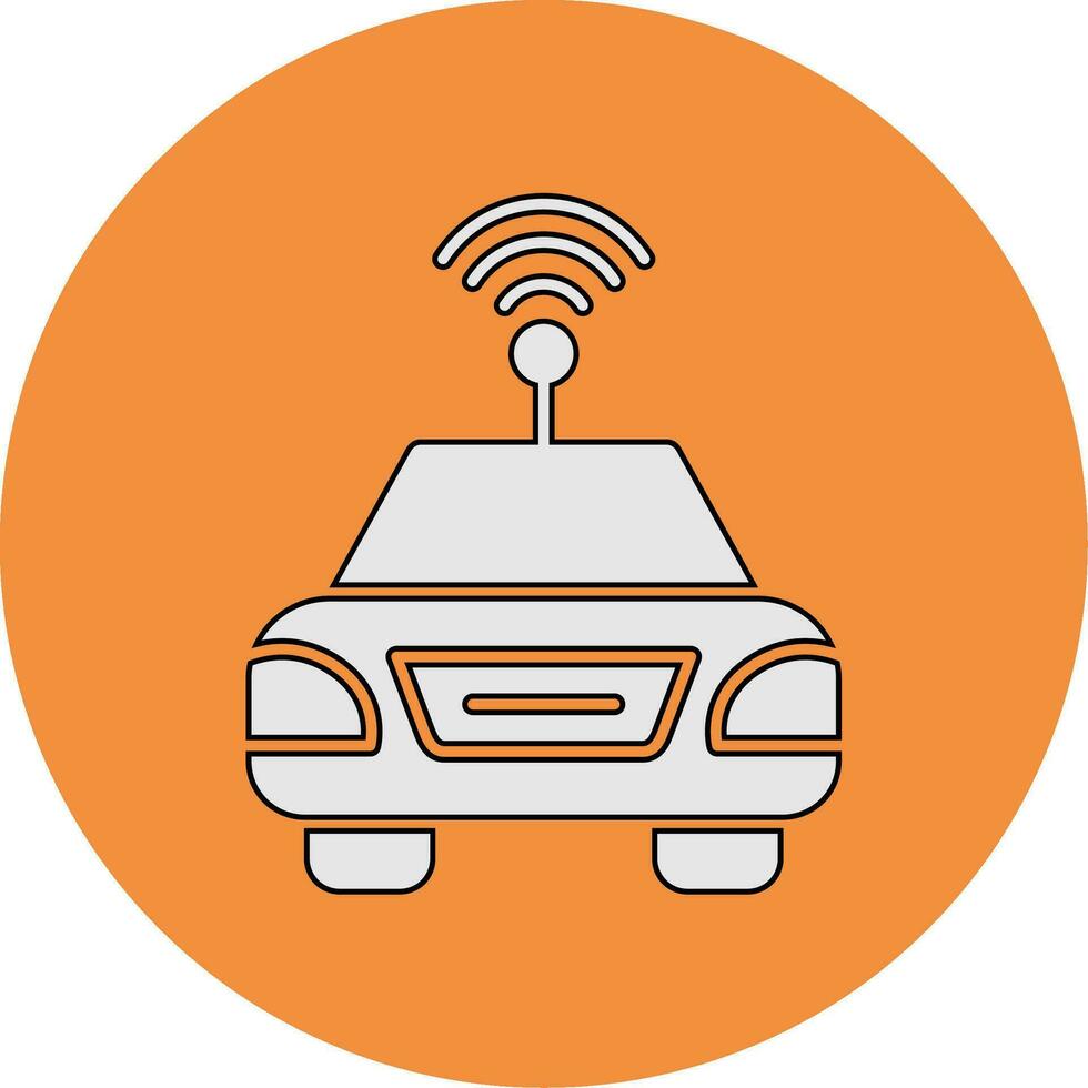 Autonomous Car Vector Icon