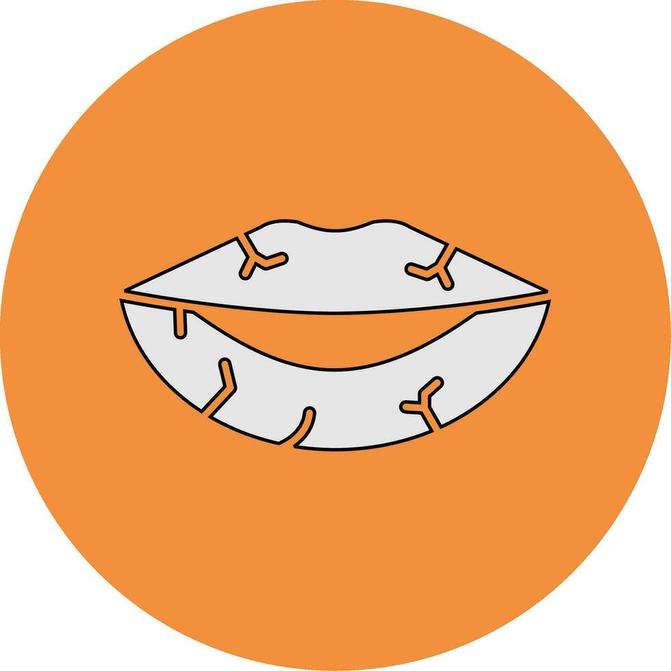 Dried Lips Vector Icon