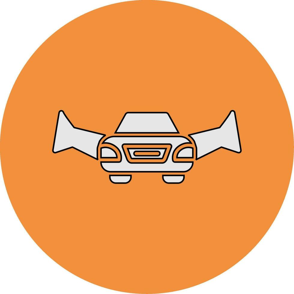 icono de vector de coche volador