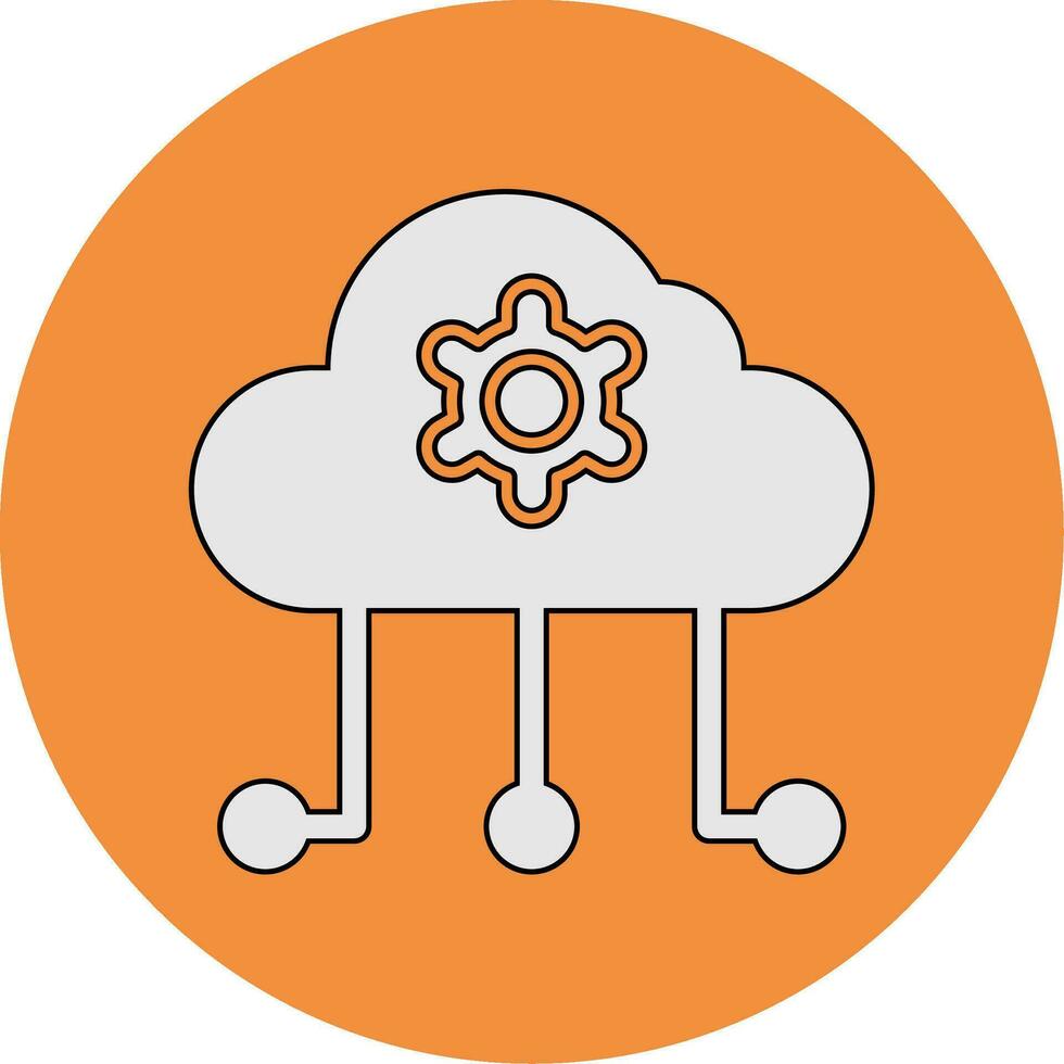 icono de vector de computación en la nube