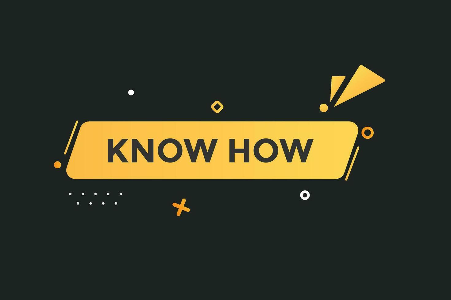 new knowhow website, click button, level, sign, speech, bubble  banner, vector