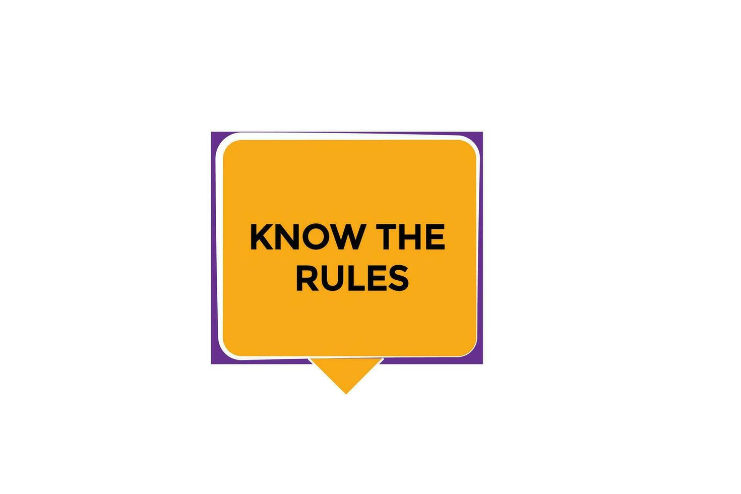 new know the rules website, click button, level, sign, speech, bubble  banner, vector