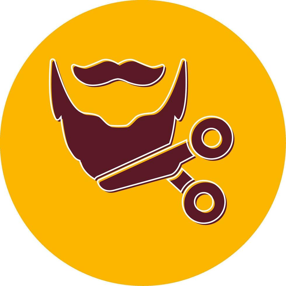 icono de vector de recorte de barba