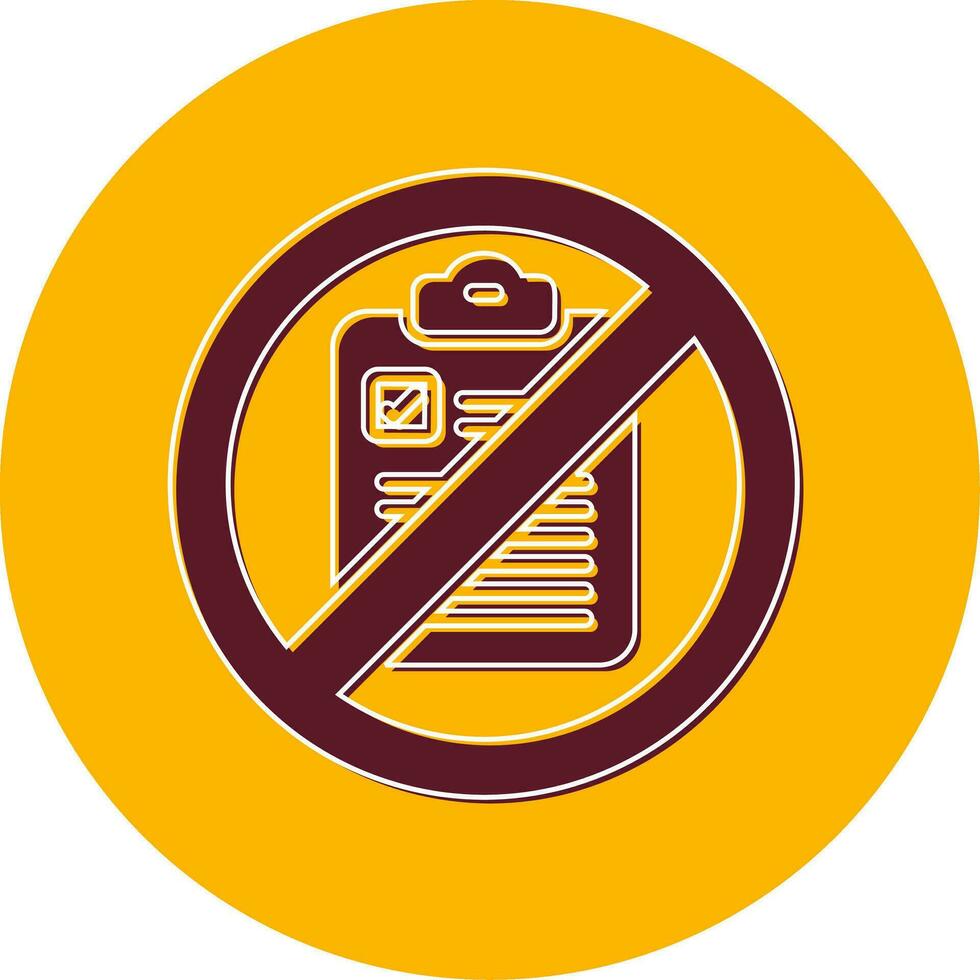 Not Qualified Vector Icon