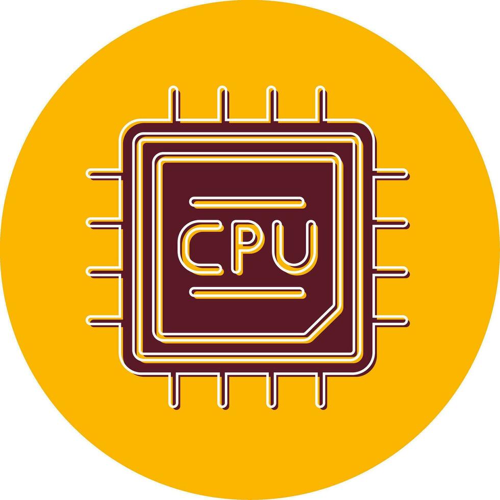 icono de vector de cpu