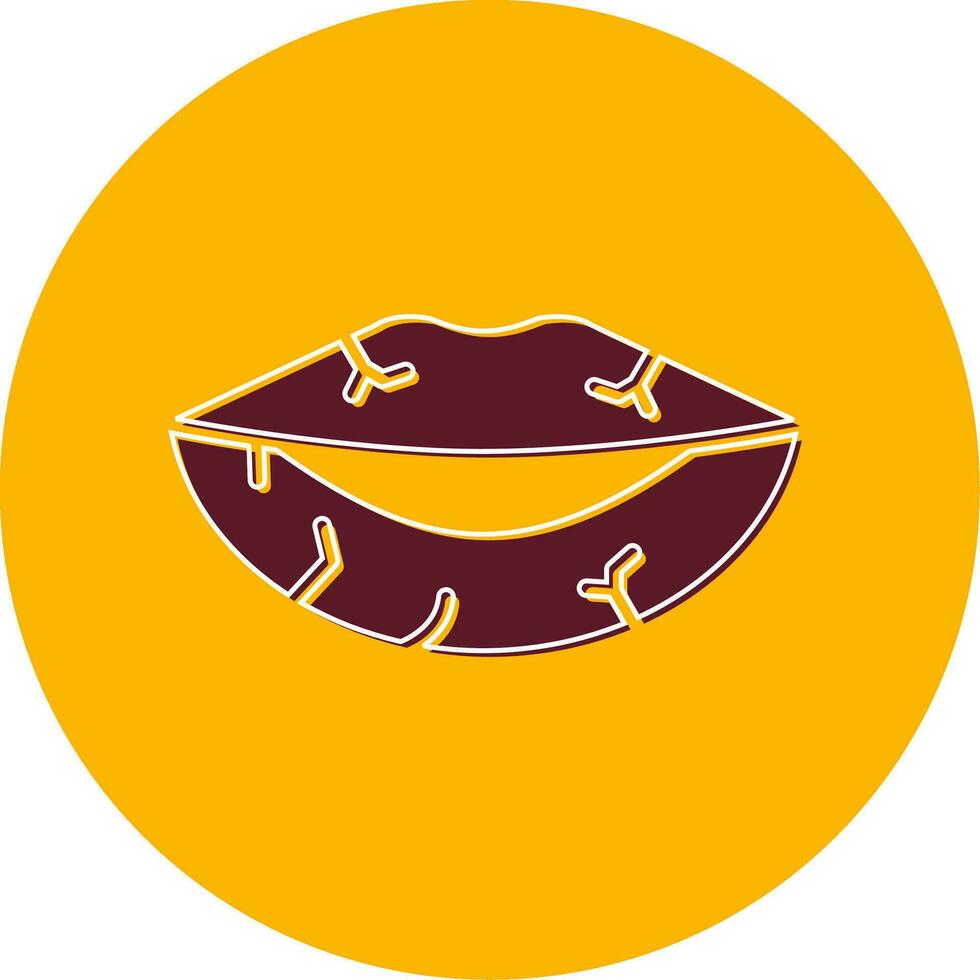 Dried Lips Vector Icon