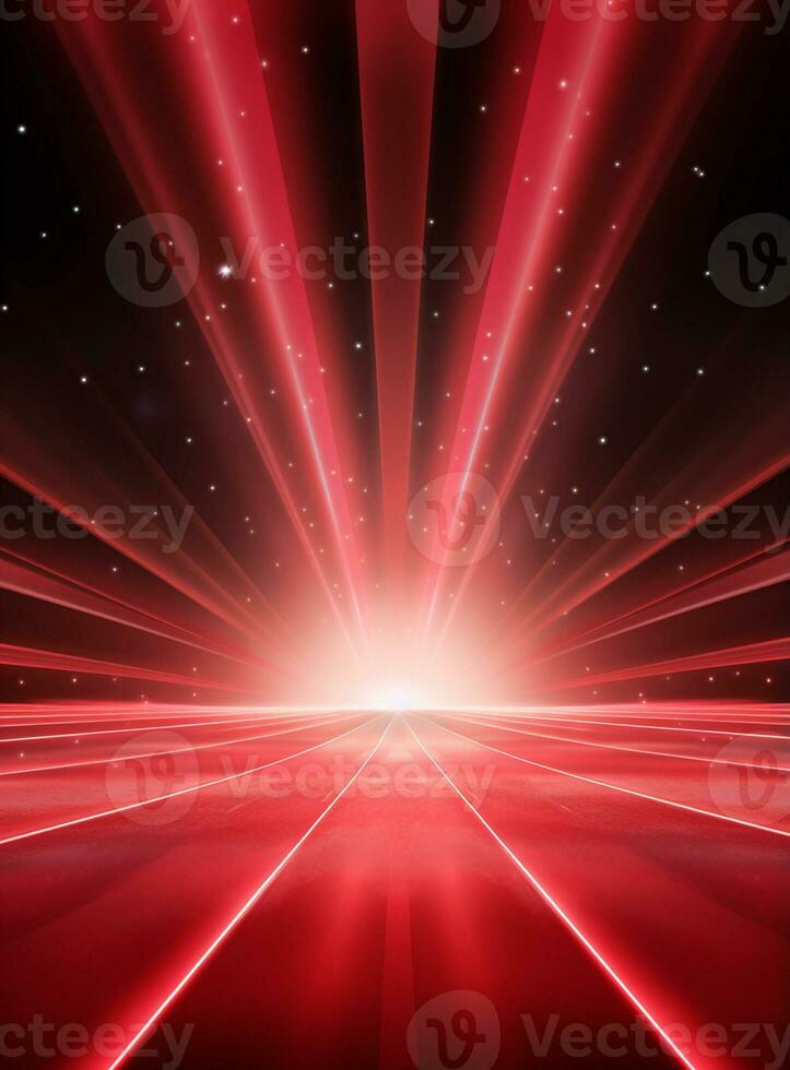 Ai Generative Backdrop Red Spotlights For Flyers, Banner and Backgrounds realistic image ultra hd high design photo