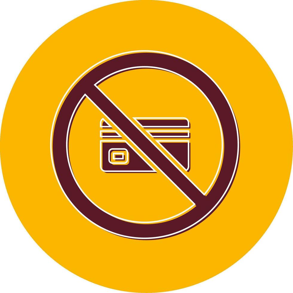 No Credit Card Vector Icon