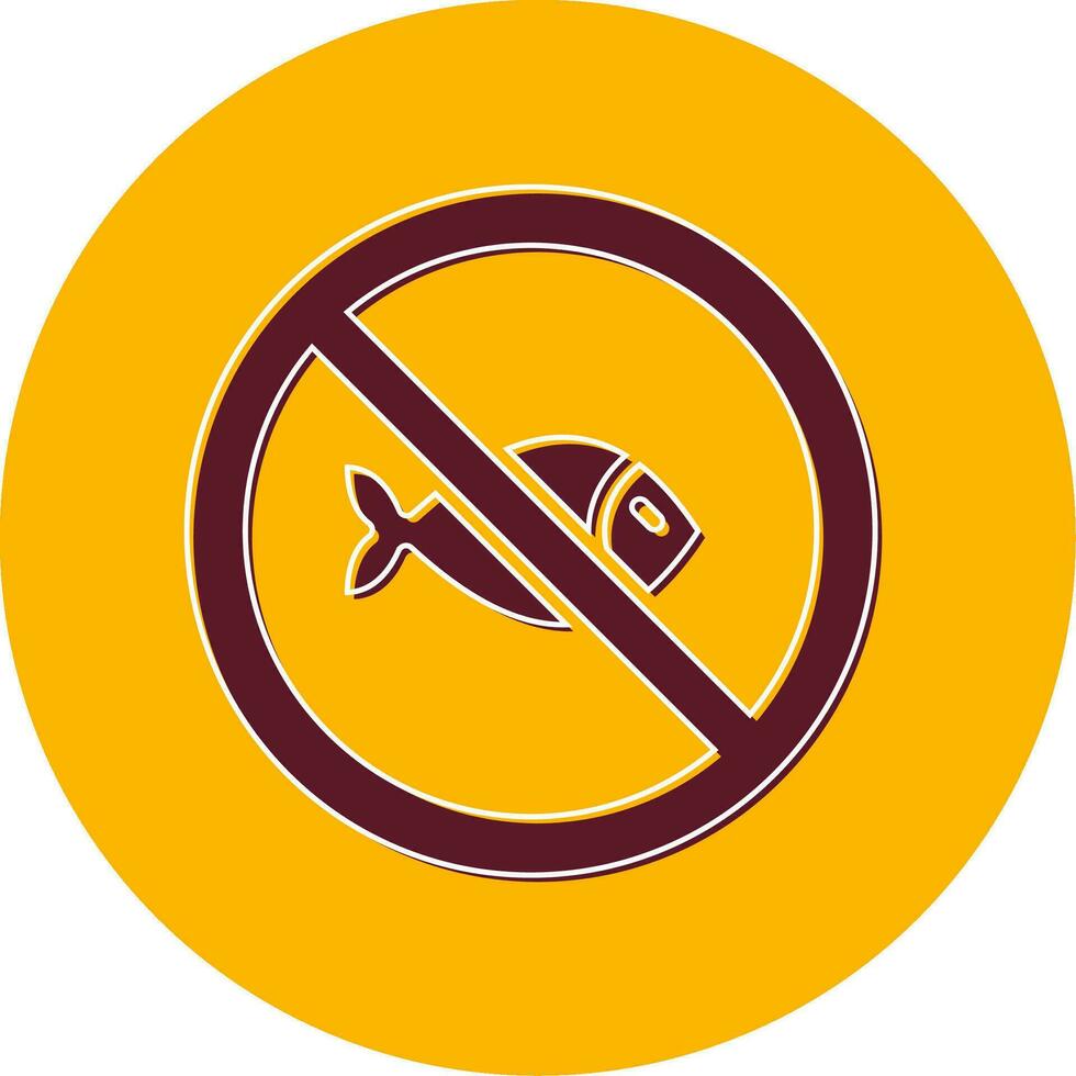 No Fishing Vector Icon