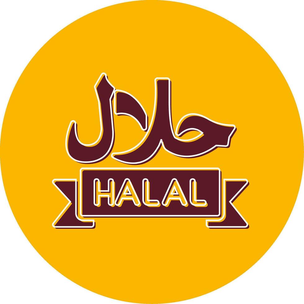 icono de vector halal