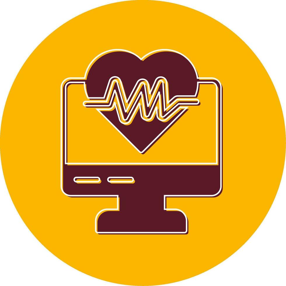 ecg monitor vector icono