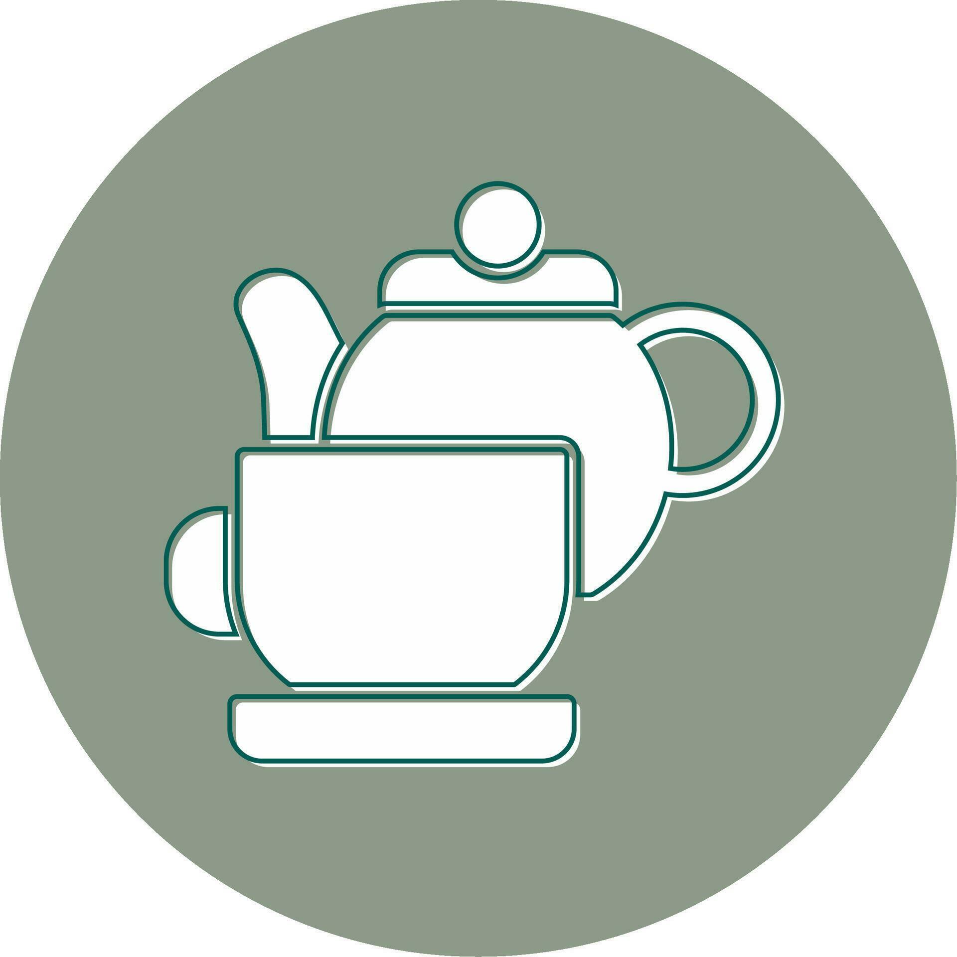 Tea Set Vector Icon 32742806 Vector Art at Vecteezy
