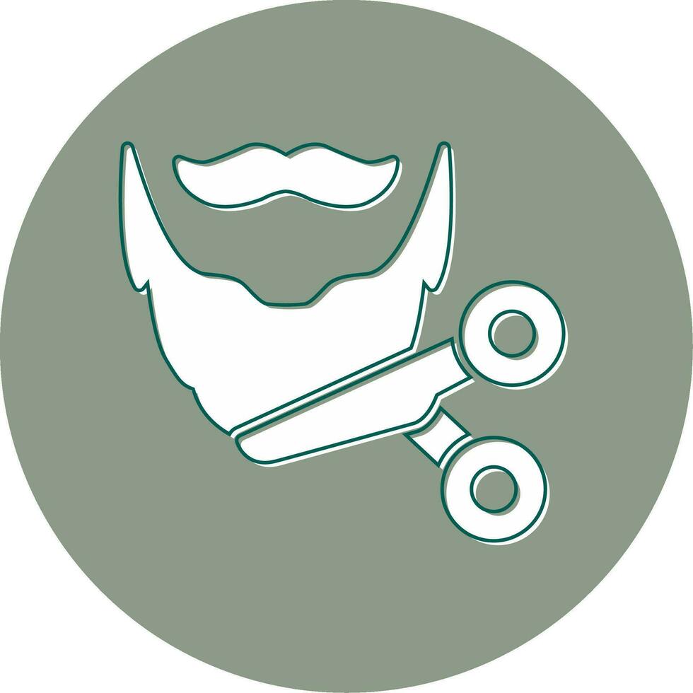 Beard Trimming Vector Icon