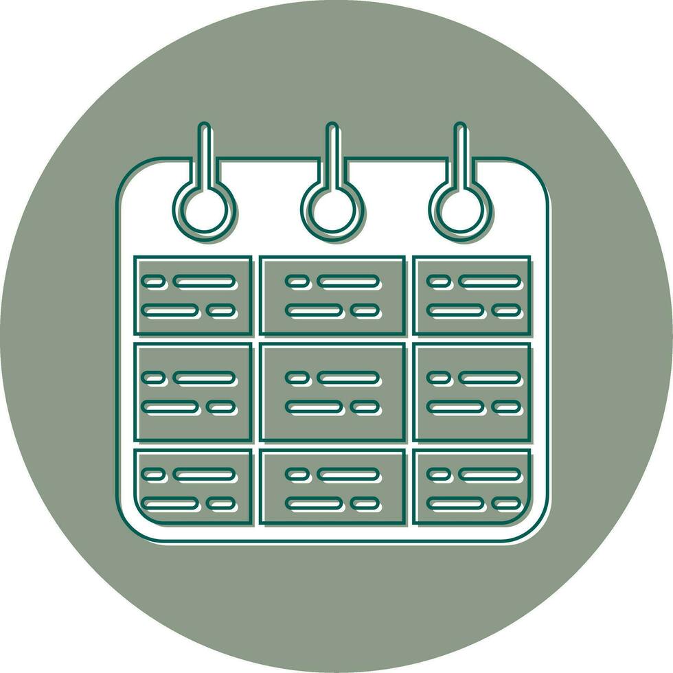 Timetable Vector Icon