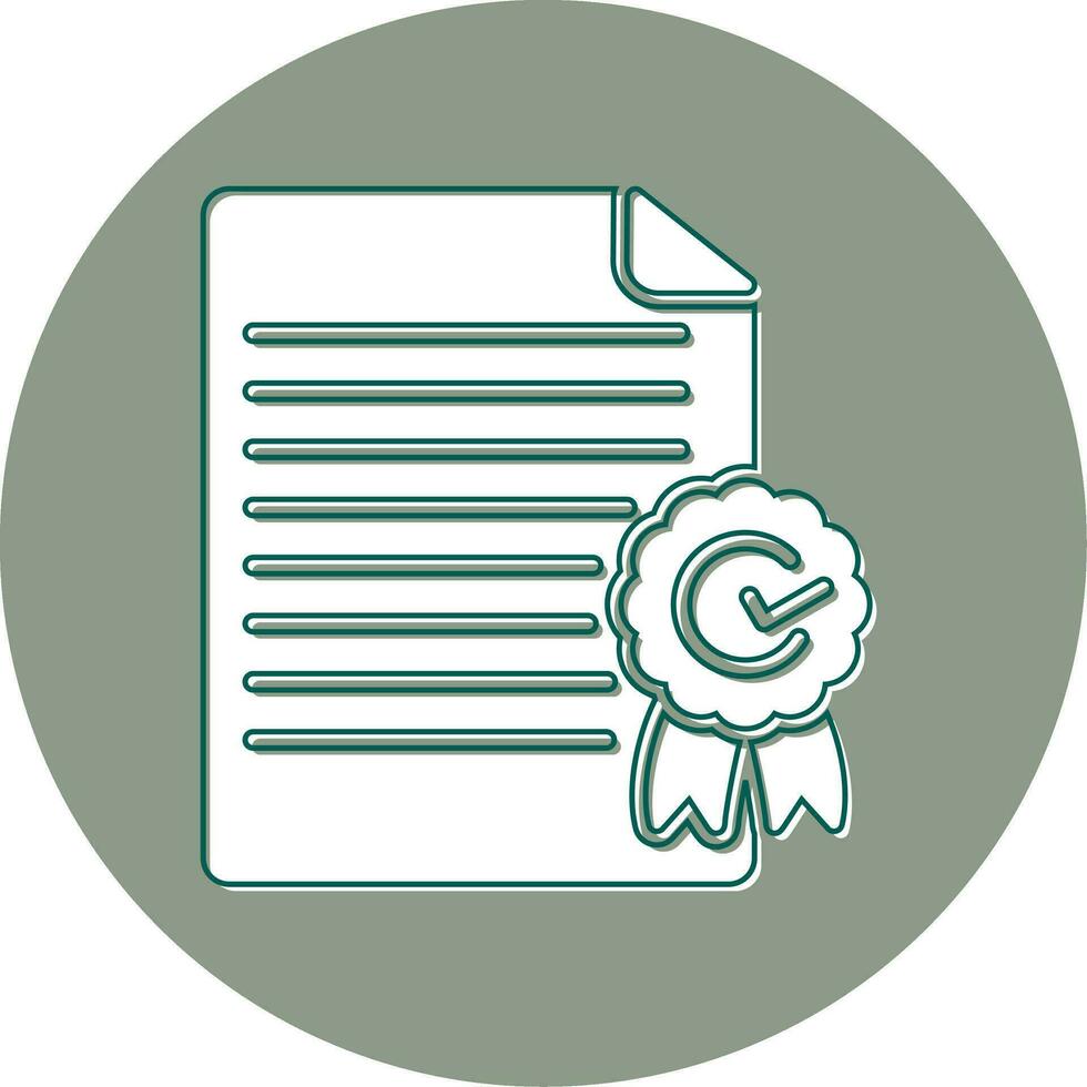 icono de vector de certificado