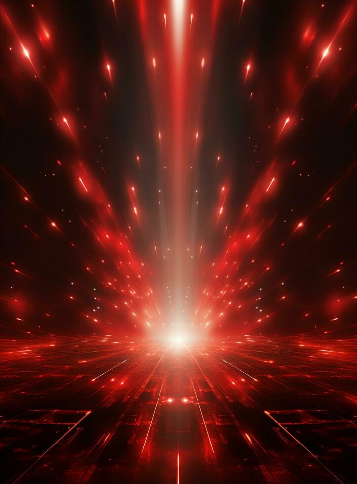 Ai Generative Backdrop Red Spotlights For Flyers, Banner and Backgrounds realistic image ultra hd high design photo